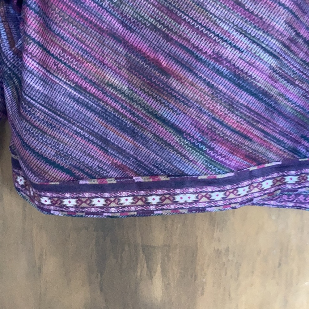 Relist3/25 NWT One World soft boho print detail tie detail top 3X - Picture 16 of 17